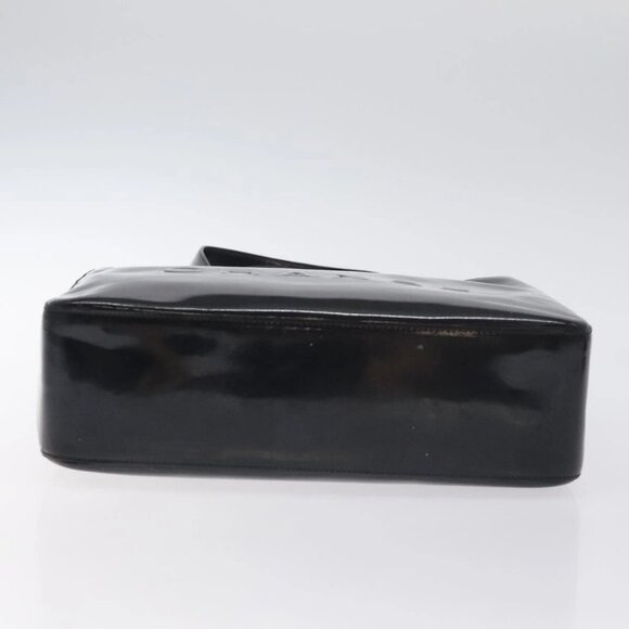 CHANEL Tote Bag Enamel Black Gold CC Auth - Picture 11 of 16